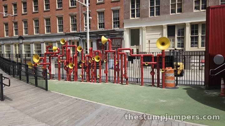 The pipes and horns, doing nothing in particular.