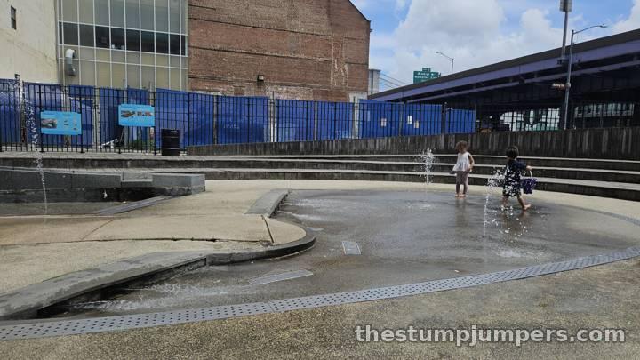 The splash pad, such as it was.