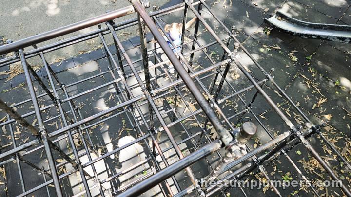 A real metal jungle gym, old school.