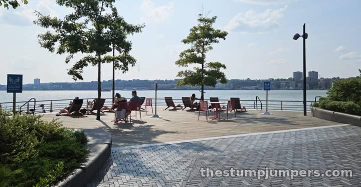 The sunset deck on the Hudson.