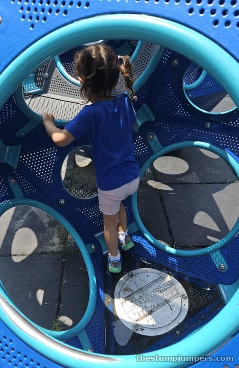 The weird blue modern climber.
