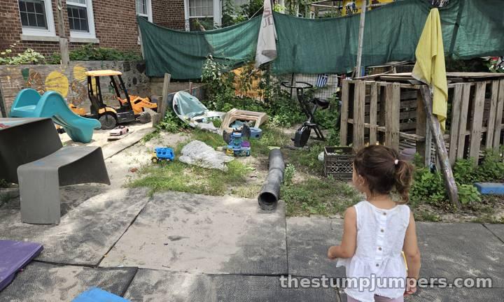 The little-kids zone, freshly "decorated."