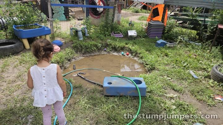 A muddy puddle and a garden hose: the dream.