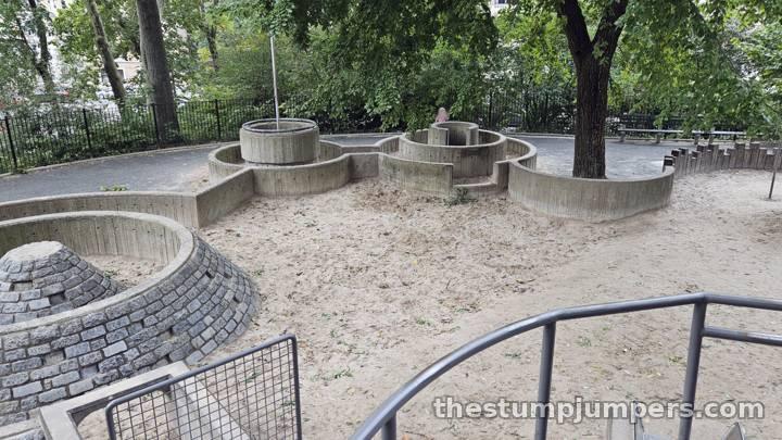 Sand, concrete, and the hidey castles.