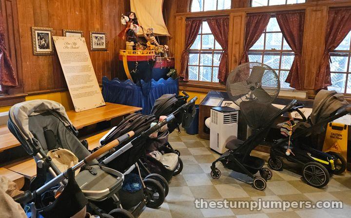 Stroller parking inside. A small thing that makes a big difference.