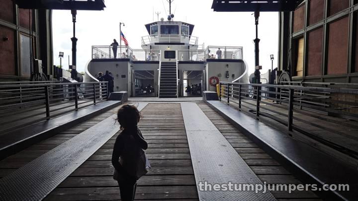 All aboard the Governors Island ferry.